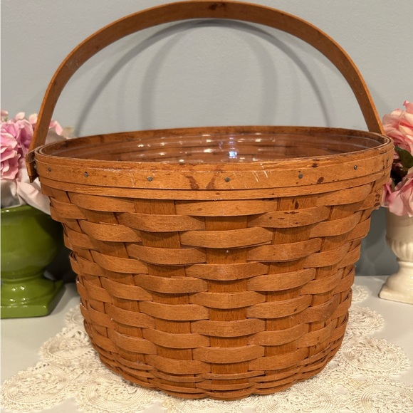 LARGE LONGABERGER BASKET WITH PUNCH BOWL INSERT 1993 - Picture 2 of 9